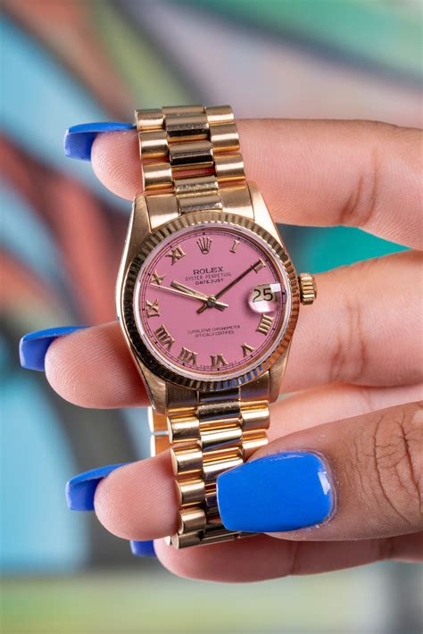 pink dial rolex datejust|Rolex lady Datejust pink dial.